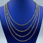 10K 4.0mm Rope Chain in White Gold 18–24 in - additional product view 2