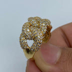 14K Gold Iced-Out Cuban Link Diamond Ring - additional product view 7