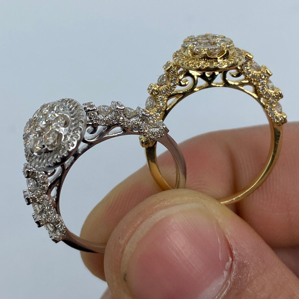 14K Gold Oval Diamond Engagement Ring - additional product view 5