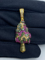 Weed Plant Diamond Pendant - additional product view 2