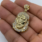 14K Gold Jesus Head Pendant 1.5 in - additional product view 4