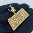 14K Gold ATM Money Diamond Pendant - additional product view 4