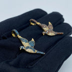 10K Gold Flying Bird Diamond Pendant - additional product view 5