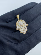 14K Gold Hamsa Diamond Pendant - additional product view 4