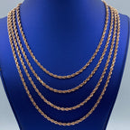 10K 4.2mm Rope Chain in Rose Gold 18–24 in - additional product view 2