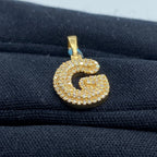 14K Gold Initial G Bubble Diamond Pendant - additional product view 4