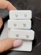 14K Gold Festive Heart Diamond Earrings - additional product view 2