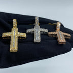 10K Gold Latin Cross Diamond Baguette Pendant - additional product view 7