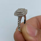 14K Gold Large 3D Square Diamond Engagement Ring - additional product view 6