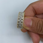 14K Gold Double Cuffs Diamond Baguette Band - additional product view 4