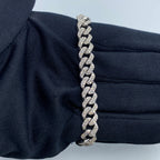 10K Gold 7mm Cuban Link Diamond Bracelet 8.5 in - additional product view 2