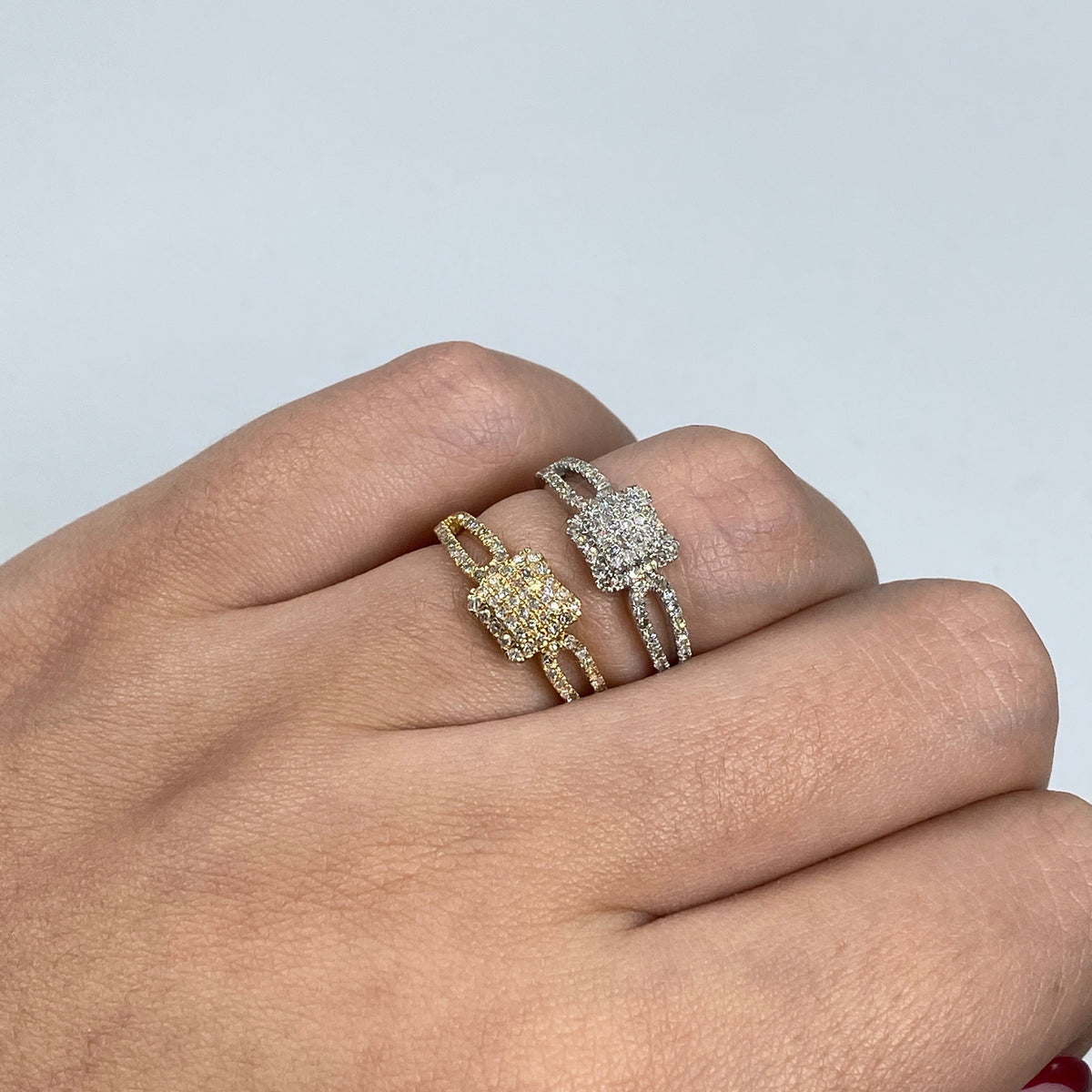14K Gold Diamond Honor Engagement Ring - main product photo