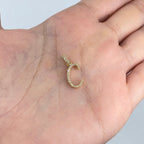 10K Gold Cursive C Initial Diamond Pendant - additional product view 3