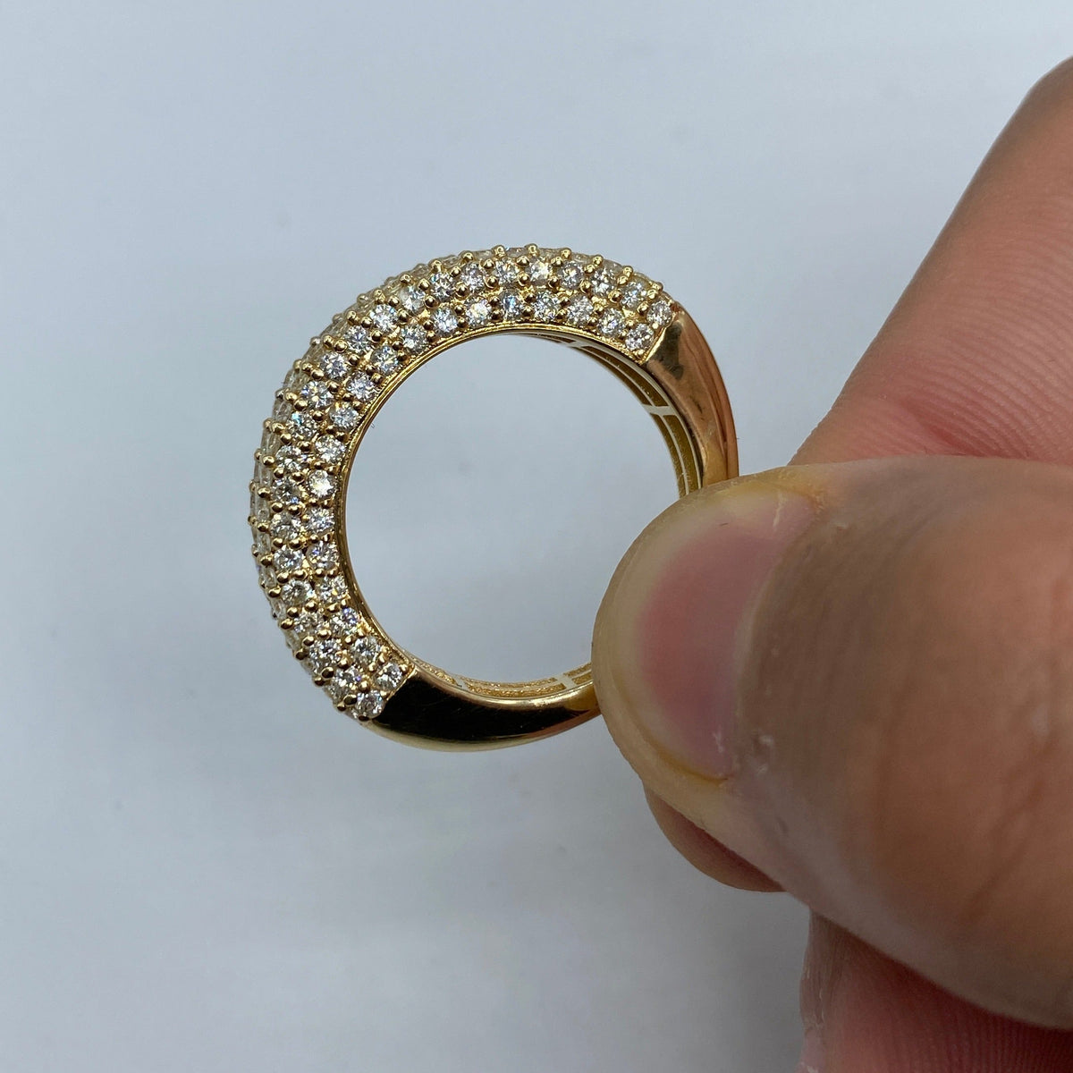 14K Gold Diamond Baguette Center Ring - additional product view 6