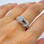 18K Gold Eternity Knot Diamond Ring - additional product view 2