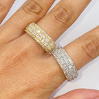 14K Gold 8.2mm Diamond Baguette Ring Band - additional product view 2
