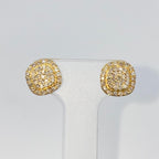 14K Gold 8mm Marcia Rounded Square Diamond Earrings - additional product view 3