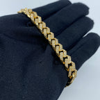 10K Gold 9mm Cuban Link Diamond Bracelet 7.5–8.5 in - additional product view 2