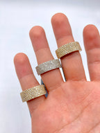 14K Gold Iced Diamond Wedding Stack Ring Band - additional product view 2