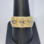 10K Gold 10.5mm Rectangle Diamond Baguette Ring - additional product view 6