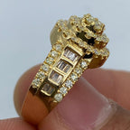 14K Gold Cake Diamond Baguette Engagement Ring - additional product view 5