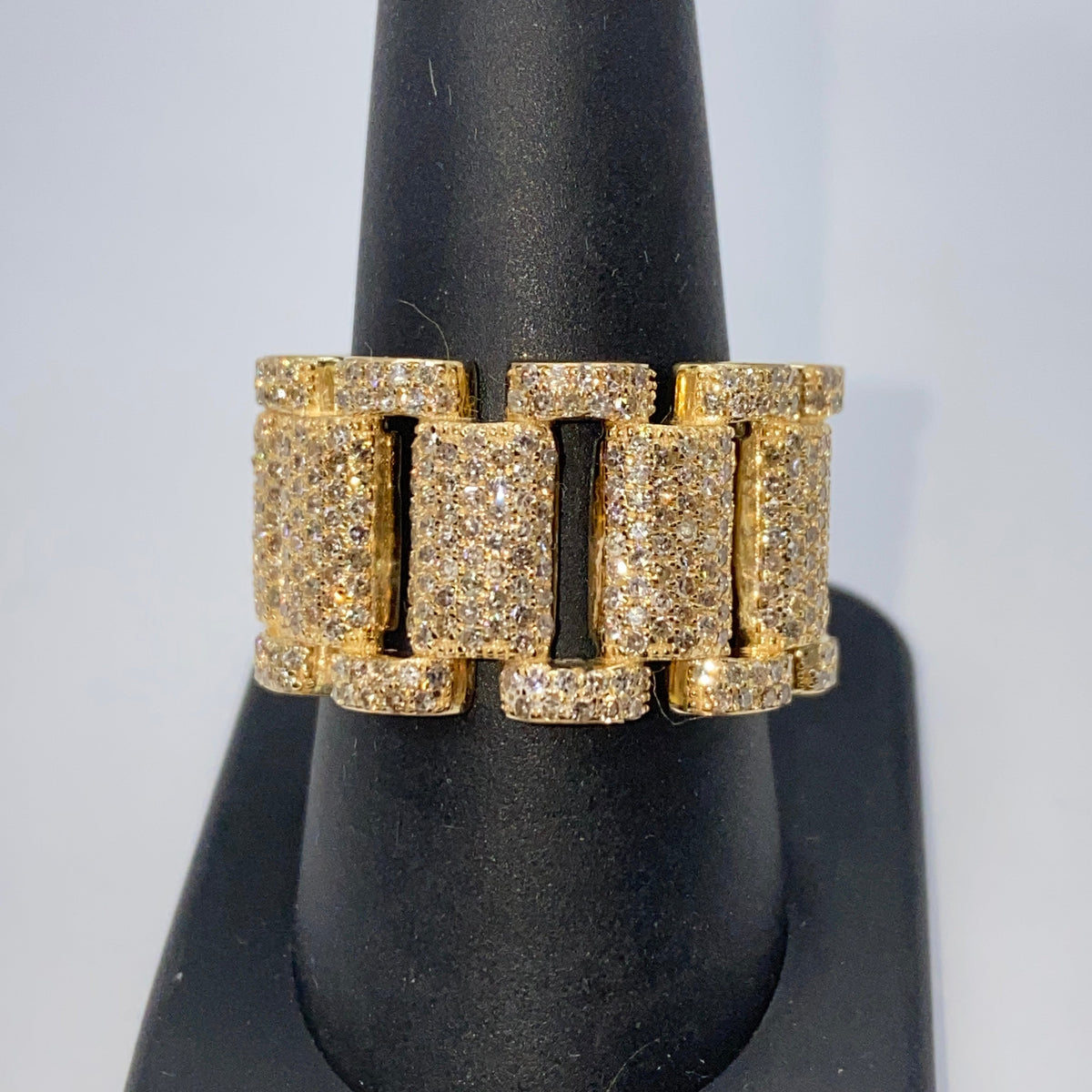 10K Gold/14K 15mm Watchband Diamond Ring - additional product view 5