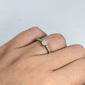 14K Gold Diamond Cherish Engagement Ring in white gold - close-up product photo