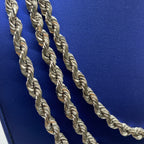 10K 7.5mm Rope Chain in White Gold 20–24 in - additional product view 3