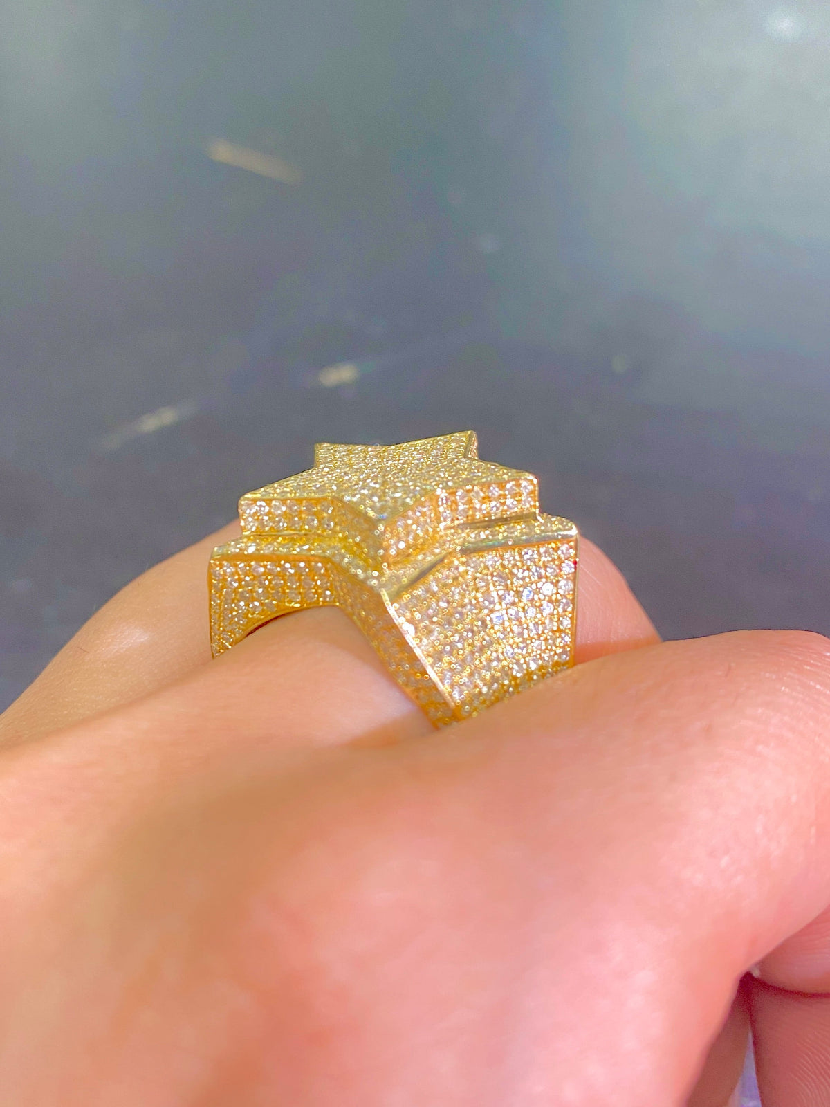 10K Gold 3D Star Diamond Ring - additional product view 5