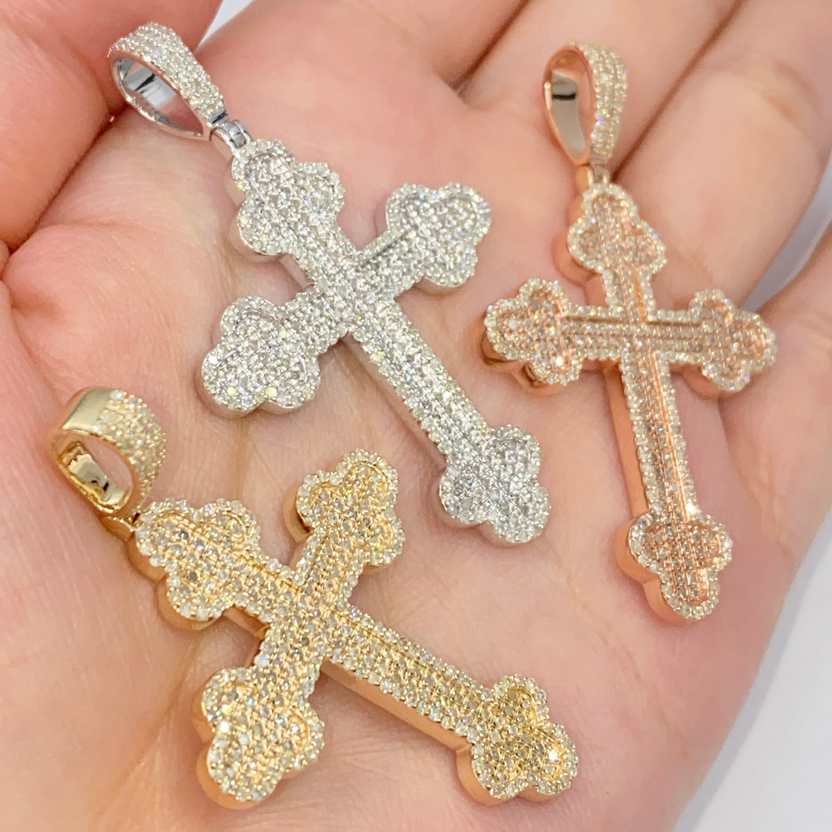 14K Gold Saviour Cross Diamond Pendant - additional product view 3