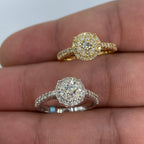14K Gold Circle Diamond Engagement Ring - additional product view 5