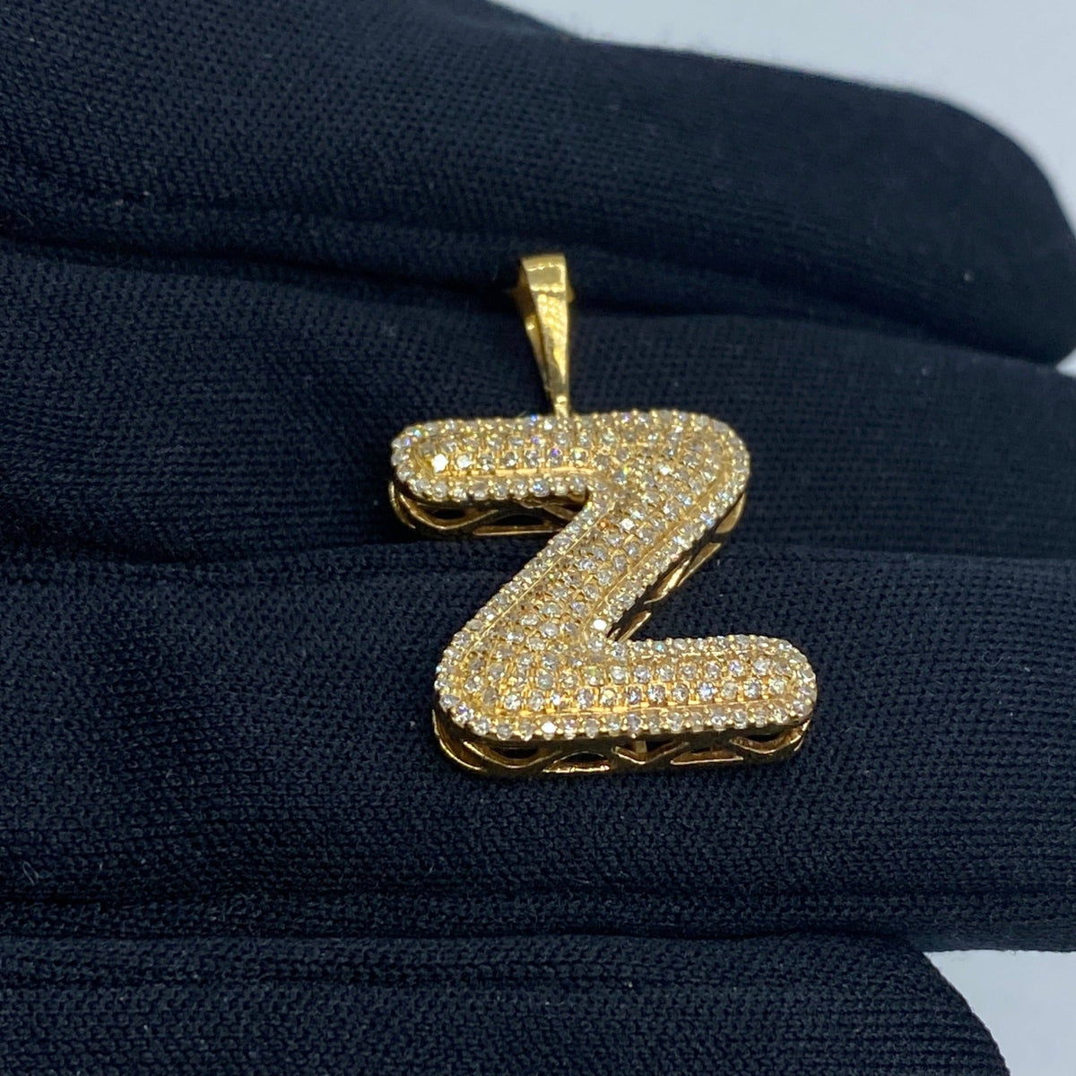 Initial Z Bubble Diamond Pendant - additional product view 3