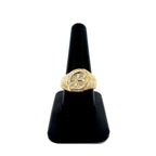 10K Gold Bubble Script Initial Diamond Ring - additional product view 6