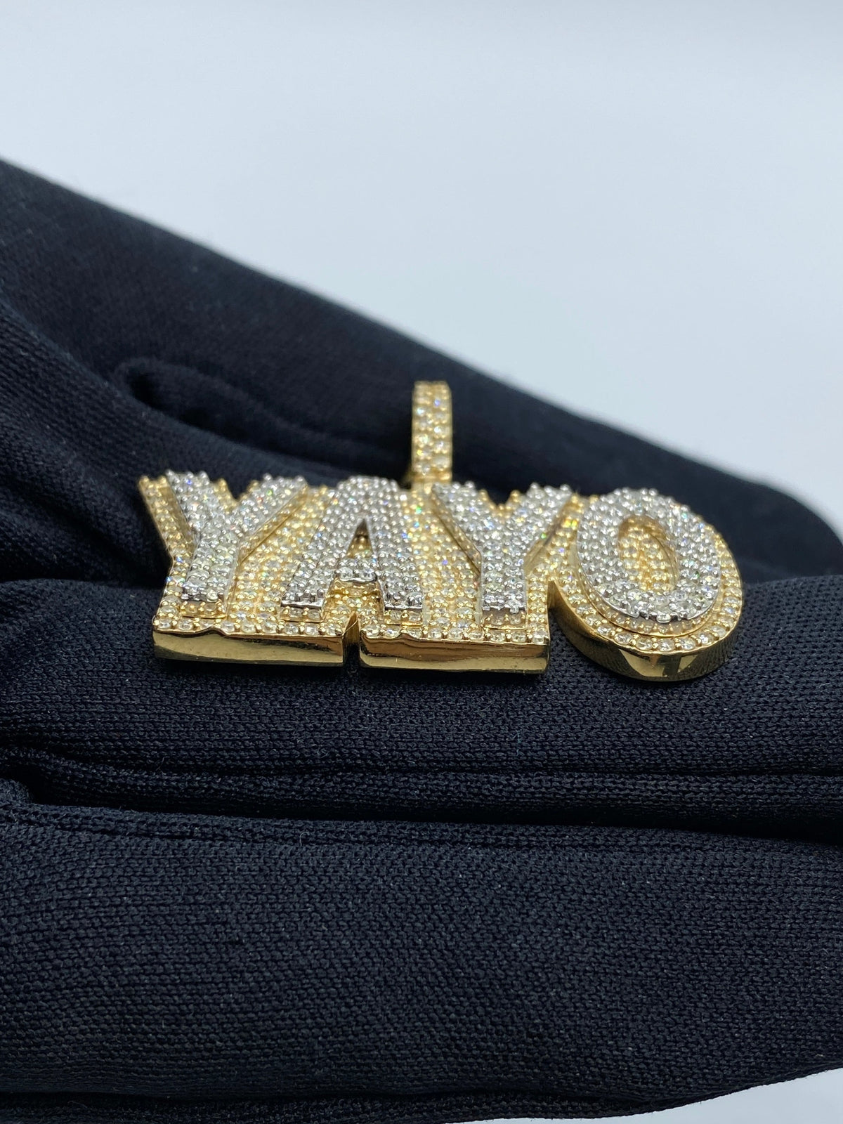 10K Gold Yayo Name Diamond Pendant - additional product view 3