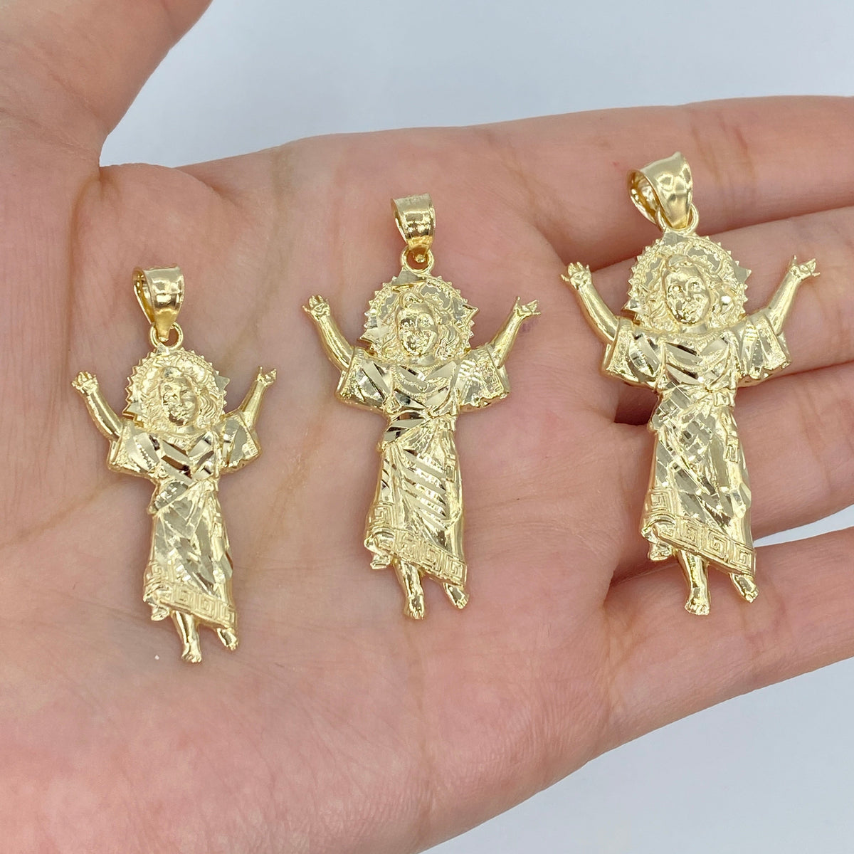 14K Gold Baby Jesus Pendant - additional product view 2