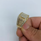 14K Gold Roman Square Diamond Ring - additional product view 4