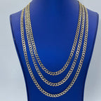 10K Gold 6mm Two-Tone Flat Cuban Link Chain 22–26 in - additional product view 2