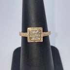 14K Gold Square Diamond Baguette Engagement Rings - additional product view 5