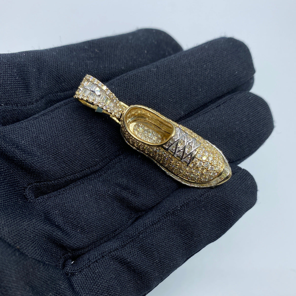 14K Gold Shoe Diamond Pendant - additional product view 6