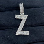 14K Gold Bamboo Initial Letter Diamond Baguette Pendants Full Collection - additional product view 44