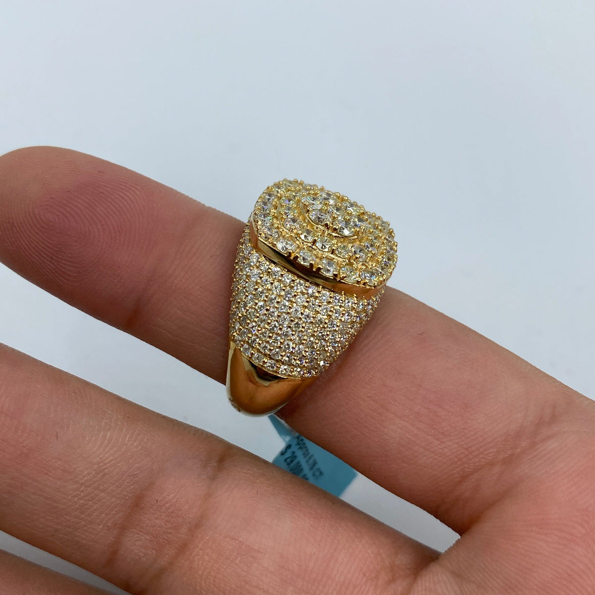 14K Gold Rounded Square Jumbo Diamond Ring - additional product view 3