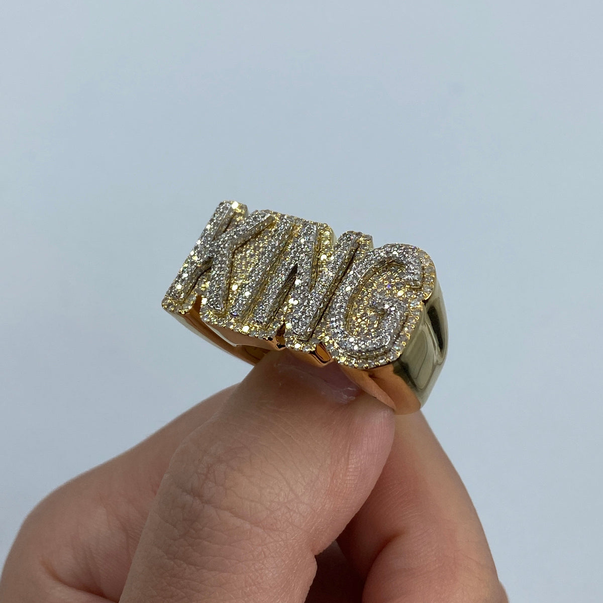 10K Gold King Jumbo Diamond Ring - additional product view 3