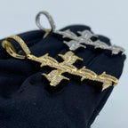 10K Gold Holy Spirit Cross Diamond Baguette Pendant - additional product view 5