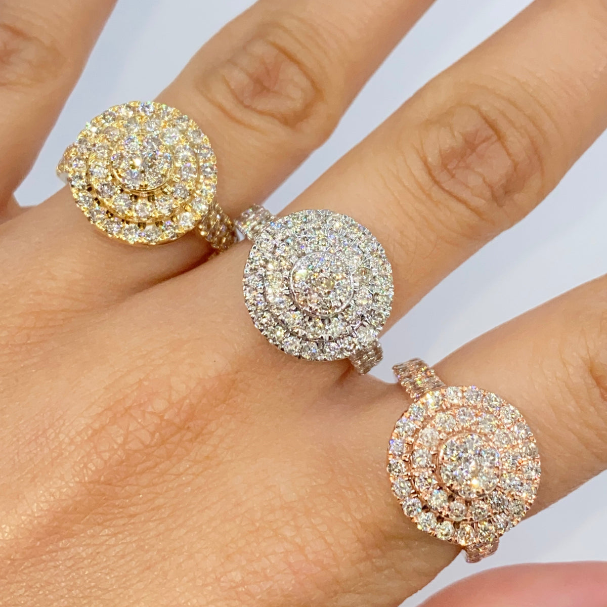 14K Gold 14M Cake Diamond Ring - additional product view 2