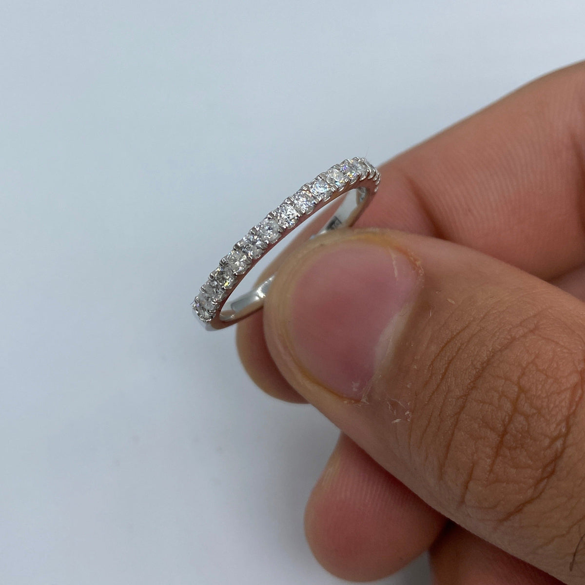 14K Gold Wedding Band Diamond Ring - additional product view 2