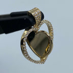 14K Gold Spinning Heart Picture Photo CZ Pendant - additional product view 3