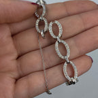 18K Gold Circle Link Diamond Bracelet - additional product view 4