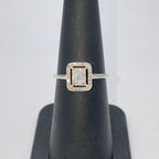 14K Gold Palace Square Halo Diamond Baguette Engagement Ring - additional product view 8