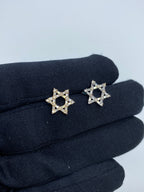 14K Gold Star of David Baguette Diamond Pendant - additional product view 5