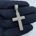 14K Gold Latin Cross Diamond Baguette Pendant - additional product view 3